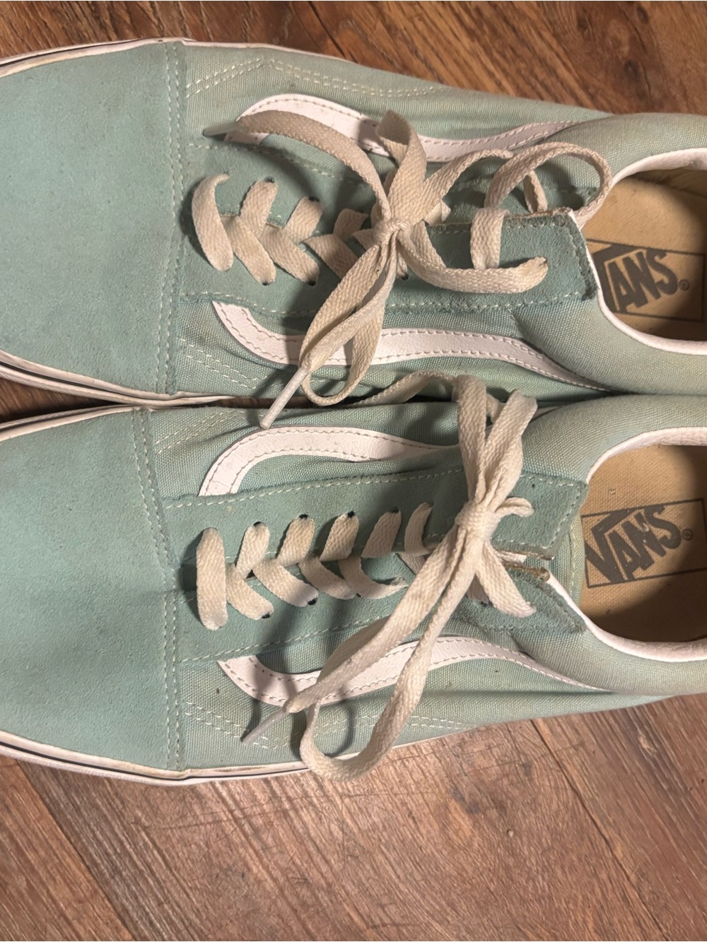 Vans Old Skool Sneakers in Mint Green and White